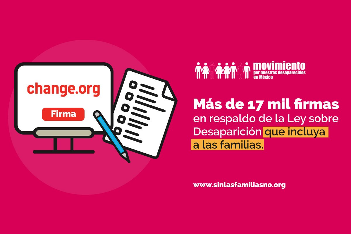 Firmas para la ley sobre desapariciones