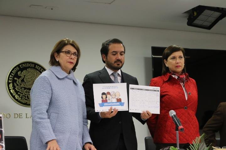 Entrega de firmas en el Senado de la República